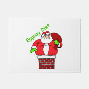 Funny Santa Claus Joke Fit Chimney Xmas Feiertag Fußmatte