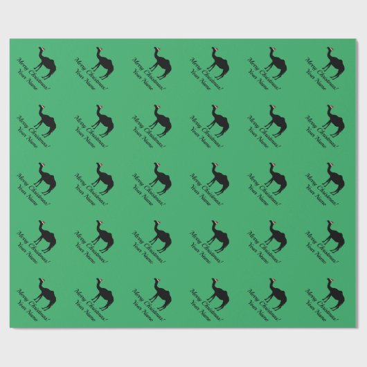 Funny Santa Claus Kamel Weihnachten Weihnachten Geschenkpapier (Flach)