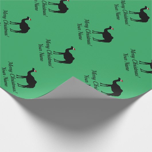 Funny Santa Claus Kamel Weihnachten Weihnachten Geschenkpapier (Ecke)