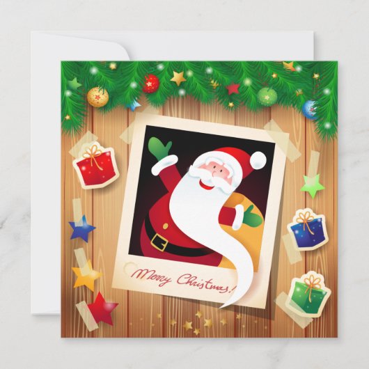 Funny Santa Claus, Karte (Vorderseite)
