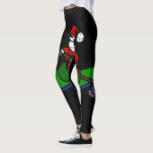 Funny Santa Claus Kayaking Weihnachts-Cartoon Leggings (Links)