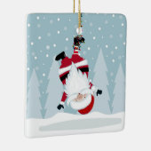 Funny Santa Claus Keramikornament (Rechts)
