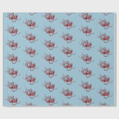 Funny Santa Claus Kraken Geschenkpapier (Flach)