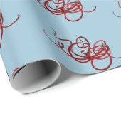 Funny Santa Claus Kraken Geschenkpapier (Rolleneckpunkt)