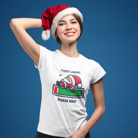 Funny Santa Claus Loading Progress Bar T-Shirt