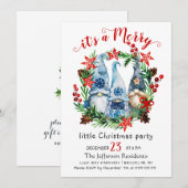 Funny Santa Claus Merry Christmas Kleines Party Einladung (Vorne/Hinten)