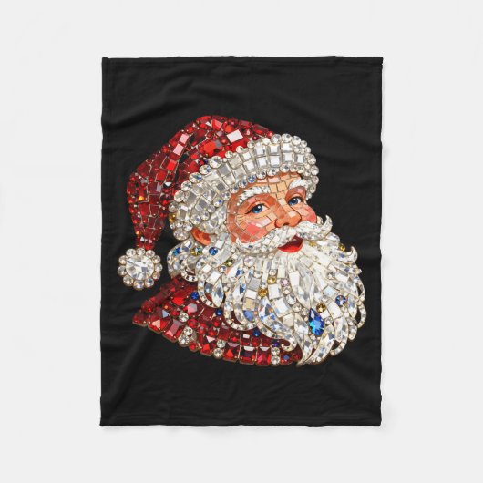 Funny Santa Claus Merry Christmas Xmas Family Holi Fleecedecke (Vorderseite)