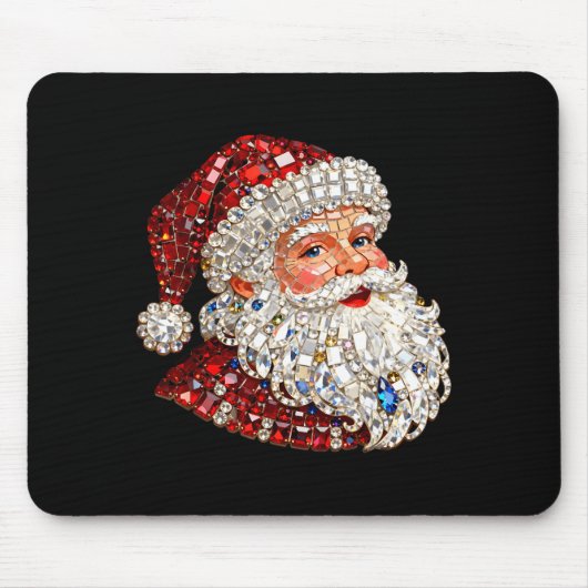 Funny Santa Claus Merry Christmas Xmas Family Holi Mousepad (Vorne)