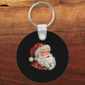 Funny Santa Claus Merry Christmas Xmas Family Holi Schlüsselanhänger (Vorderseite)