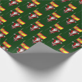 Funny Santa Claus mit Abtritt von Spanien Geschenkpapier (Ecke)