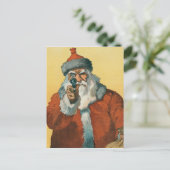 Funny Santa Claus mit einer Weihnachtswaffe Postkarte (Stehend Vorderseite)