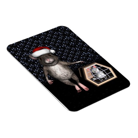 Funny Santa Claus Mouse Magnet (Rechte Seite)