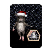Funny Santa Claus Mouse Magnet (Vertikal)