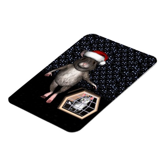 Funny Santa Claus Mouse Magnet (Linke Seite)