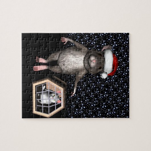 Funny Santa Claus Mouse Puzzle (Horizontal)