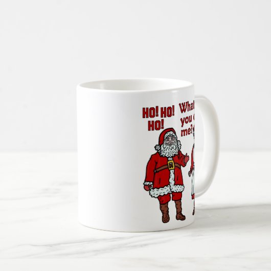 Funny Santa Claus & Mrs. Christmas Kaffeetasse (VorderseiteRechts)