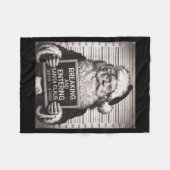 Funny Santa Claus Mugshot Christmas – Santa Xmas Fleecedecke (Vorderseite (Horizontal))