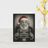 Funny Santa Claus Mugshot Christmas – Santa Xmas Karte (Gelbe Blume)