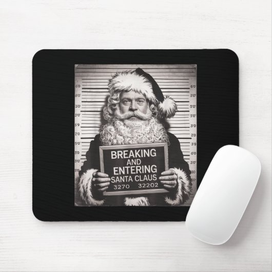 Funny Santa Claus Mugshot Christmas – Santa Xmas Mousepad (Mit Mouse)