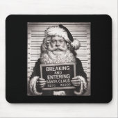 Funny Santa Claus Mugshot Christmas – Santa Xmas Mousepad (Vorne)