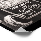 Funny Santa Claus Mugshot Christmas – Santa Xmas Poster (Ecke)