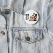 Funny Santa Claus Naughty List Weihnachtsdesign Button (Beispiel)