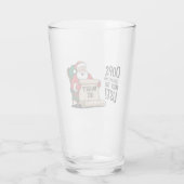 Funny Santa Claus Naughty List Weihnachtsdesign Glas (Rückseite)