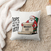 Funny Santa Claus Naughty List Weihnachtsdesign Kissen (Decke)