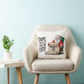 Funny Santa Claus Naughty List Weihnachtsdesign Kissen (Stuhl )