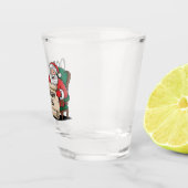 Funny Santa Claus Naughty List Weihnachtsdesign Schnapsglas (Rechts)