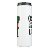 Funny Santa Claus Naughty List Weihnachtsdesign Thermosbecher (Rückseite)