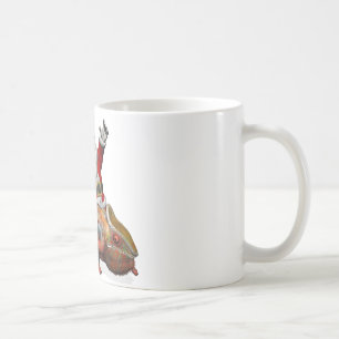 Funny Santa Claus On Huge Panther Chameleon Kaffeetasse