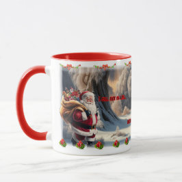 Funny Santa Claus on White Coffee Ceramic  Tasse
