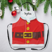 Funny Santa Claus Outfit Custom Text Weihnachten Schürze