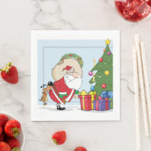 Funny Santa Claus Paper Napkins Serviette (Beispiel)