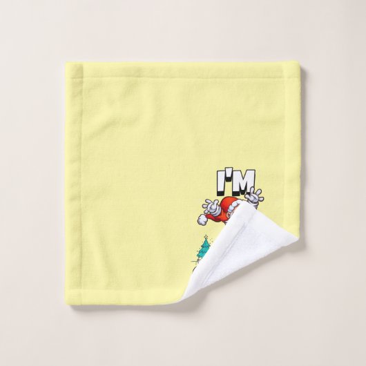 Funny Santa Claus Pattern Humorale Weihnachten Badhandtuch Set (Waschlappen)