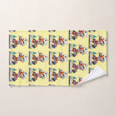 Funny Santa Claus Pattern Humorale Weihnachten Badhandtuch Set (Handtuch)