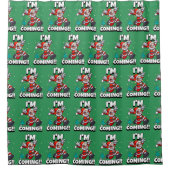 Funny Santa Claus Pattern Humorale Weihnachten Duschvorhang (Vorderseite)