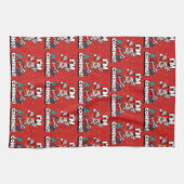 Funny Santa Claus Pattern Humorale Weihnachten Geschirrtuch (Horizontal)