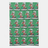 Funny Santa Claus Pattern Humorale Weihnachten Geschirrtuch (Vertikal)