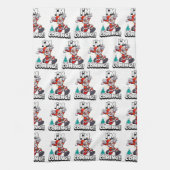 Funny Santa Claus Pattern Humorale Weihnachten Geschirrtuch (Vertikal)