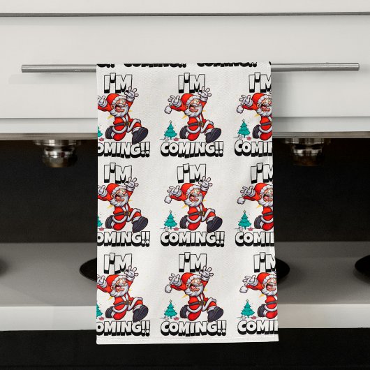 Funny Santa Claus Pattern Humorale Weihnachten Geschirrtuch