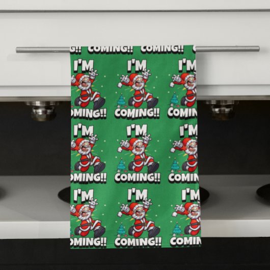 Funny Santa Claus Pattern Humorale Weihnachten Geschirrtuch