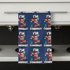 Funny Santa Claus Pattern Humorale Weihnachten Geschirrtuch