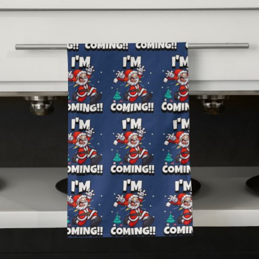 Funny Santa Claus Pattern Humorale Weihnachten Geschirrtuch
