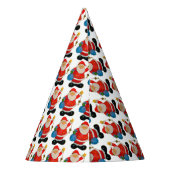 Funny Santa Claus Pattern Weihnachts-Party Partyhütchen (Rückseite)