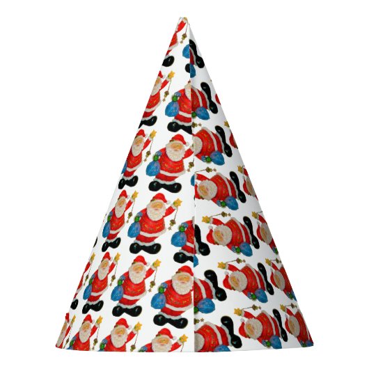 Funny Santa Claus Pattern Weihnachts-Party Partyhütchen (Rückseite)