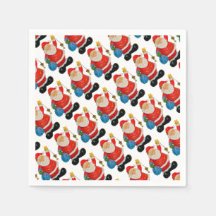 Funny Santa Claus Pattern Weihnachts-Party Serviette