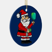 Funny Santa Claus Pickleball Weihnachten Keramik Ornament (Rechts)