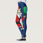Funny Santa Claus Pickleball Weihnachten Leggings (Links)